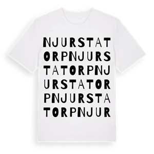 Njurstatorp ordlek t-shirt – ekologisk bomull t-shirt från Pinshirt