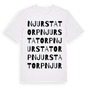 Njurstatorp ordlek t-shirt – ekologisk bomull t-shirt från Pinshirt