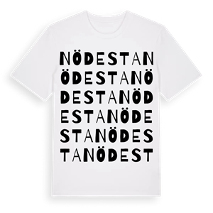 Nödesta ordlek t-shirt – ekologisk bomull t-shirt från Pinshirt