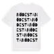 White t-shirt med Nödesta ordlek t-shirt