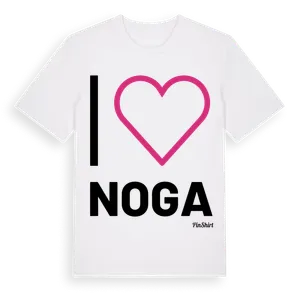Jag älskar Noga t-shirt stort tryck – ekologisk bomull t-shirt från Pinshirt