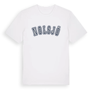 Nolsjö college t-shirt – ekologisk bomull t-shirt från Pinshirt