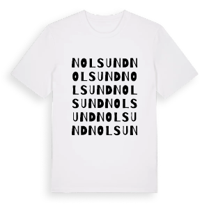 Nolsund ordlek t-shirt – ekologisk bomull t-shirt från Pinshirt
