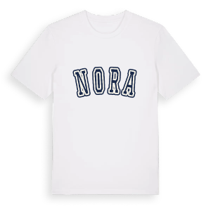 Nora college t-shirt – ekologisk bomull t-shirt från Pinshirt