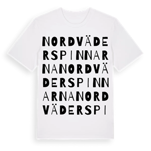 Nordväderspinnarna ordlek t-shirt – ekologisk bomull t-shirt från Pinshirt