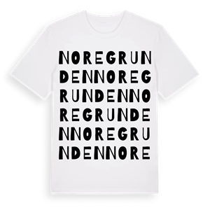 Noregrunden ordlek t-shirt – ekologisk bomull t-shirt från Pinshirt