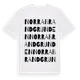 White t-shirt med Norra Brandgrunden ordlek t-shirt