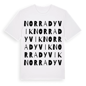 Norra Dyvik ordlek t-shirt – ekologisk bomull t-shirt från Pinshirt
