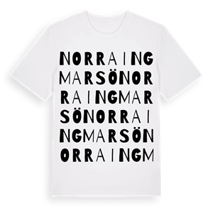 Norra Ingmarsö ordlek t-shirt – ekologisk bomull t-shirt från Pinshirt