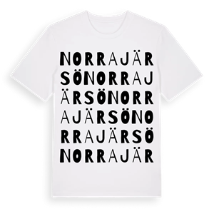 Norra Järsö ordlek t-shirt – ekologisk bomull t-shirt från Pinshirt