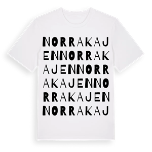 Norra Kajen ordlek t-shirt – ekologisk bomull t-shirt från Pinshirt