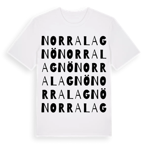 Norra Lagnö ordlek t-shirt – ekologisk bomull t-shirt från Pinshirt