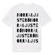 White t-shirt med Norra Ljusterö ordlek t-shirt