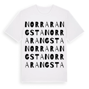 Norra Rangsta ordlek t-shirt – ekologisk bomull t-shirt från Pinshirt