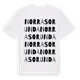 White t-shirt med Norra Sorunda ordlek t-shirt