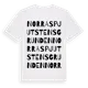 White t-shirt med Norra Spjutstensgrunden ordlek t-shirt