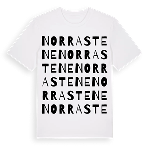 Norra Stene ordlek t-shirt – ekologisk bomull t-shirt från Pinshirt