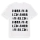 White t-shirt med Norra Varleda ordlek t-shirt