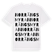 White t-shirt med Norrängsmyran ordlek t-shirt