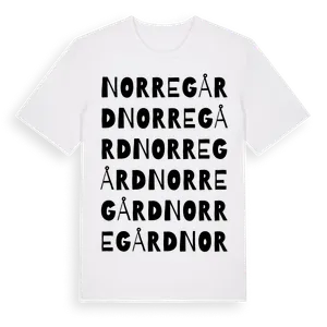 Norregård ordlek t-shirt – ekologisk bomull t-shirt från Pinshirt