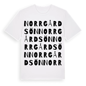 Norrgårdsön ordlek t-shirt – ekologisk bomull t-shirt från Pinshirt