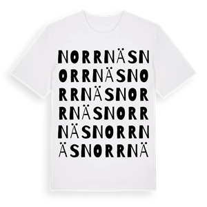 Norrnäs ordlek t-shirt – ekologisk bomull t-shirt från Pinshirt