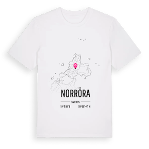 Norröra karta t-shirt – ekologisk bomull t-shirt från Pinshirt