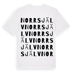 Norrsjälv ordlek t-shirt – ekologisk bomull t-shirt från Pinshirt