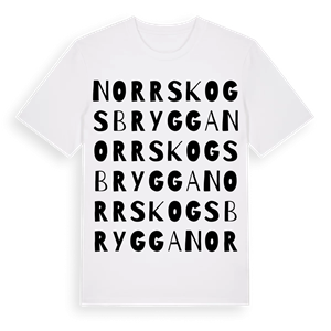 Norrskogs brygga ordlek t-shirt – ekologisk bomull t-shirt från Pinshirt