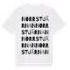 White t-shirt med Norrstjärnan ordlek t-shirt