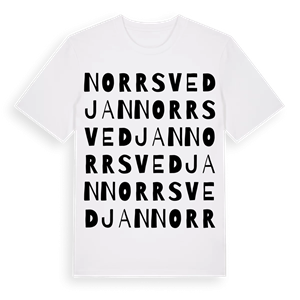 Norrsvedjan ordlek t-shirt – ekologisk bomull t-shirt från Pinshirt