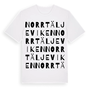 Norrtäljeviken ordlek t-shirt – ekologisk bomull t-shirt från Pinshirt
