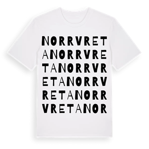 Norrvreta ordlek t-shirt – ekologisk bomull t-shirt från Pinshirt