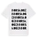 White t-shirt med Norskogen ordlek t-shirt