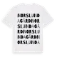 White t-shirt med Norslunda Gård ordlek t-shirt