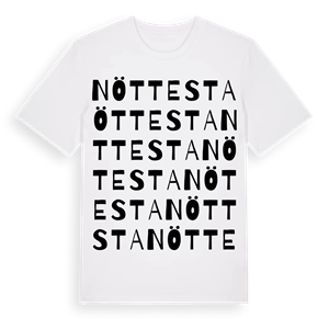 Nöttesta ordlek t-shirt – ekologisk bomull t-shirt från Pinshirt