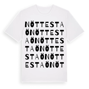 Nöttestaö ordlek t-shirt – ekologisk bomull t-shirt från Pinshirt