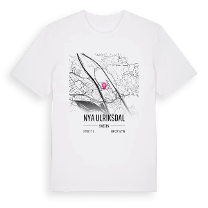 Nya Ulriksdal karta t-shirt – ekologisk bomull t-shirt från Pinshirt