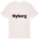 Vintage White t-shirt med Nyborg fetstil t-shirt