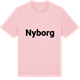 Pink Cotton t-shirt med Nyborg fetstil t-shirt