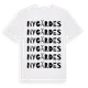 White t-shirt med Nygärdes ordlek t-shirt