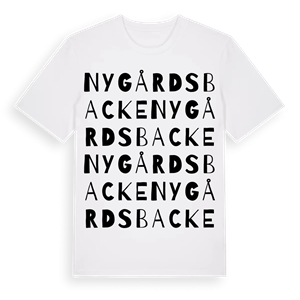 Nygårdsbacke ordlek t-shirt – ekologisk bomull t-shirt från Pinshirt