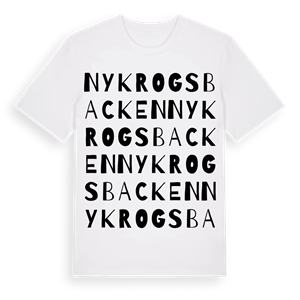 Nykrogsbacken ordlek t-shirt – ekologisk bomull t-shirt från Pinshirt