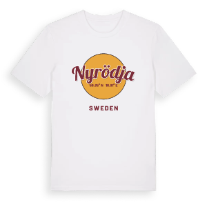 Nyrödja cirkel t-shirt – ekologisk bomull t-shirt från Pinshirt