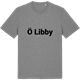 Mid Heather Gray t-shirt med Ö Libby fetstil t-shirt