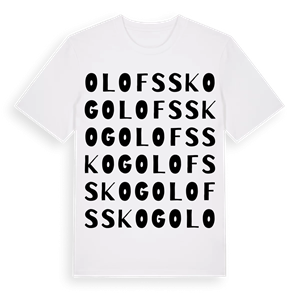 Olofsskog ordlek t-shirt – ekologisk bomull t-shirt från Pinshirt