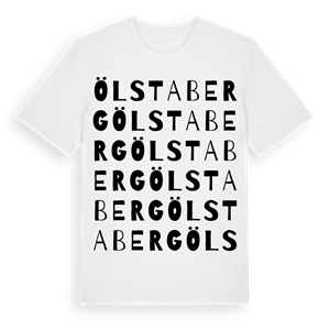 Ölstaberg ordlek t-shirt – ekologisk bomull t-shirt från Pinshirt