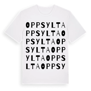 Oppsylta ordlek t-shirt – ekologisk bomull t-shirt från Pinshirt