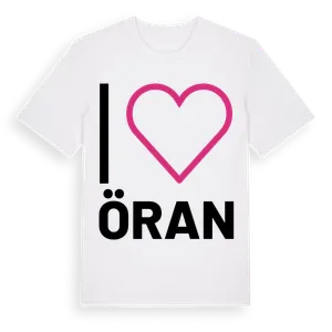 Jag älskar Öran t-shirt stort tryck – ekologisk bomull t-shirt från Pinshirt