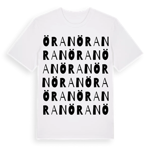 Öran ordlek t-shirt – ekologisk bomull t-shirt från Pinshirt